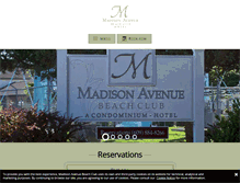 Tablet Screenshot of madisonavenuebeachclub.com